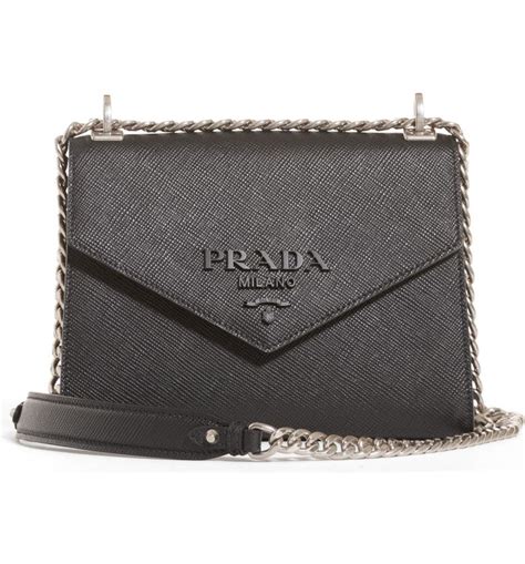 prada monochrome saffiano leather bag chain outfit|prada saffiano leather odette bag.